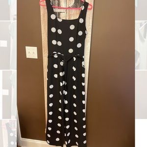 Monteau polka dot jumpsuit.